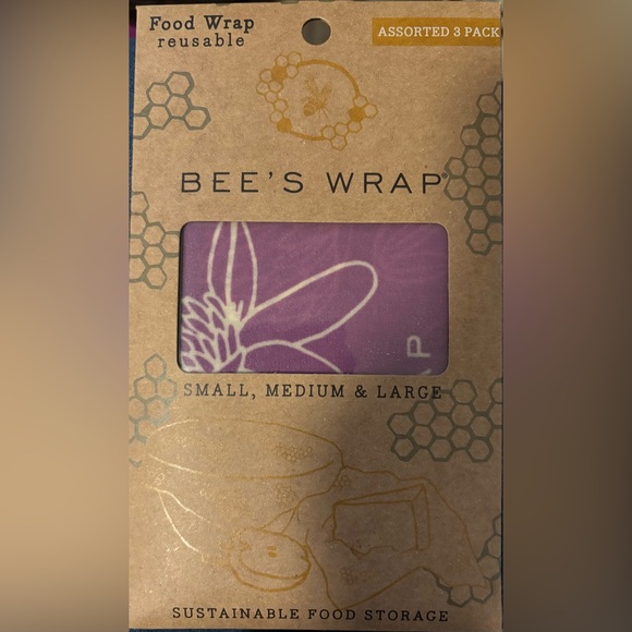 Bee's Wrap Clover Print - Mimi's Purple Assorted Size (Set of 3) - Picture 6 of 6